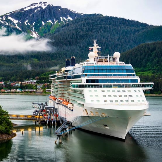 Cruise ship in port